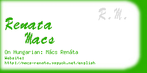 renata macs business card